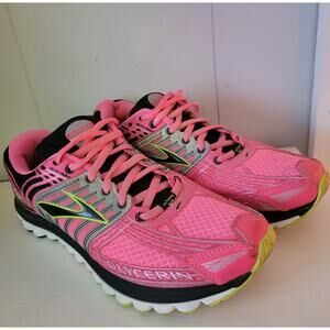 Brooks Glycerin 12 Running Shoes Womens Sz. 8.5 Pink Black 1201601b609 Athletic